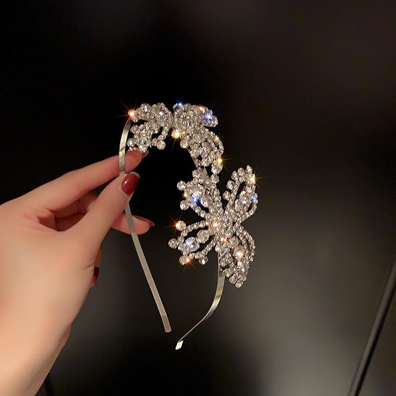 Fashionable, Simple, Individual, Trendy Headband, Spring Full Of Diamonds, Butterfly Headband, Design, Hair Accessories, Women'S Style