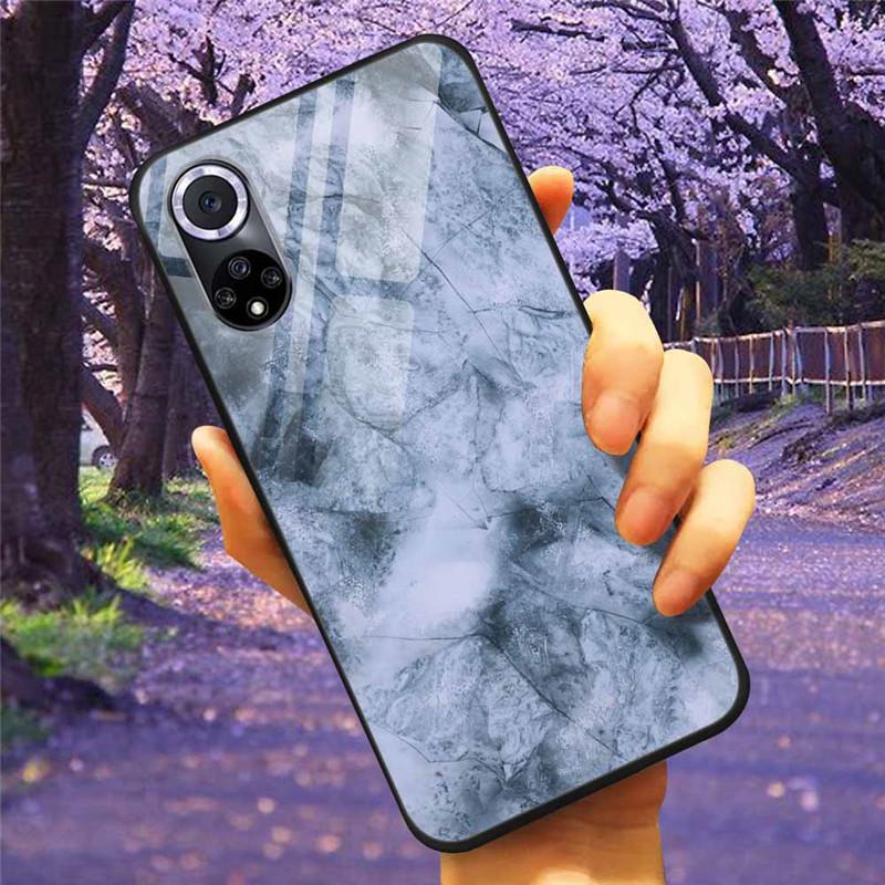Чехол для Honor 50 Pro Закаленное Стекло Звездный Мрамор Жесткая Задняя Крышка для Телефона Huawei Honor 50 Чехлы Honor50 Защитные