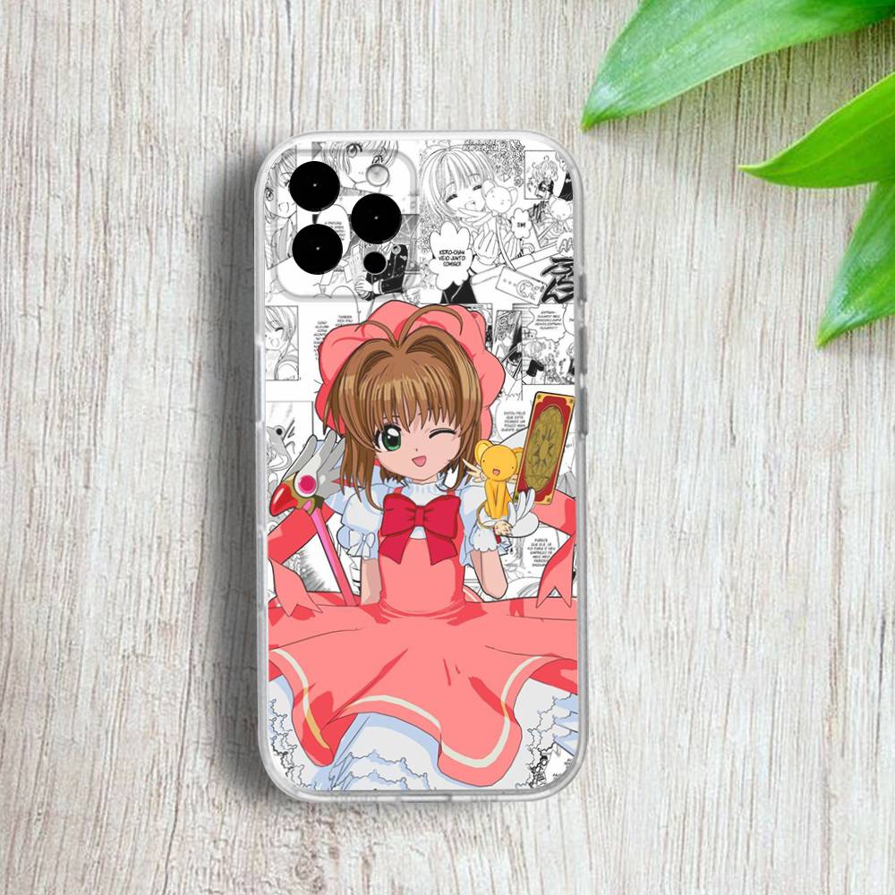 Чехол для телефона Cardcaptor-ES S-Sakura для iPhone 17,16,15,14,13,12,11 Pro,Max,Plus,X,XS,XR,SE4,E Mini Прозрачный Мягкий Чехол
