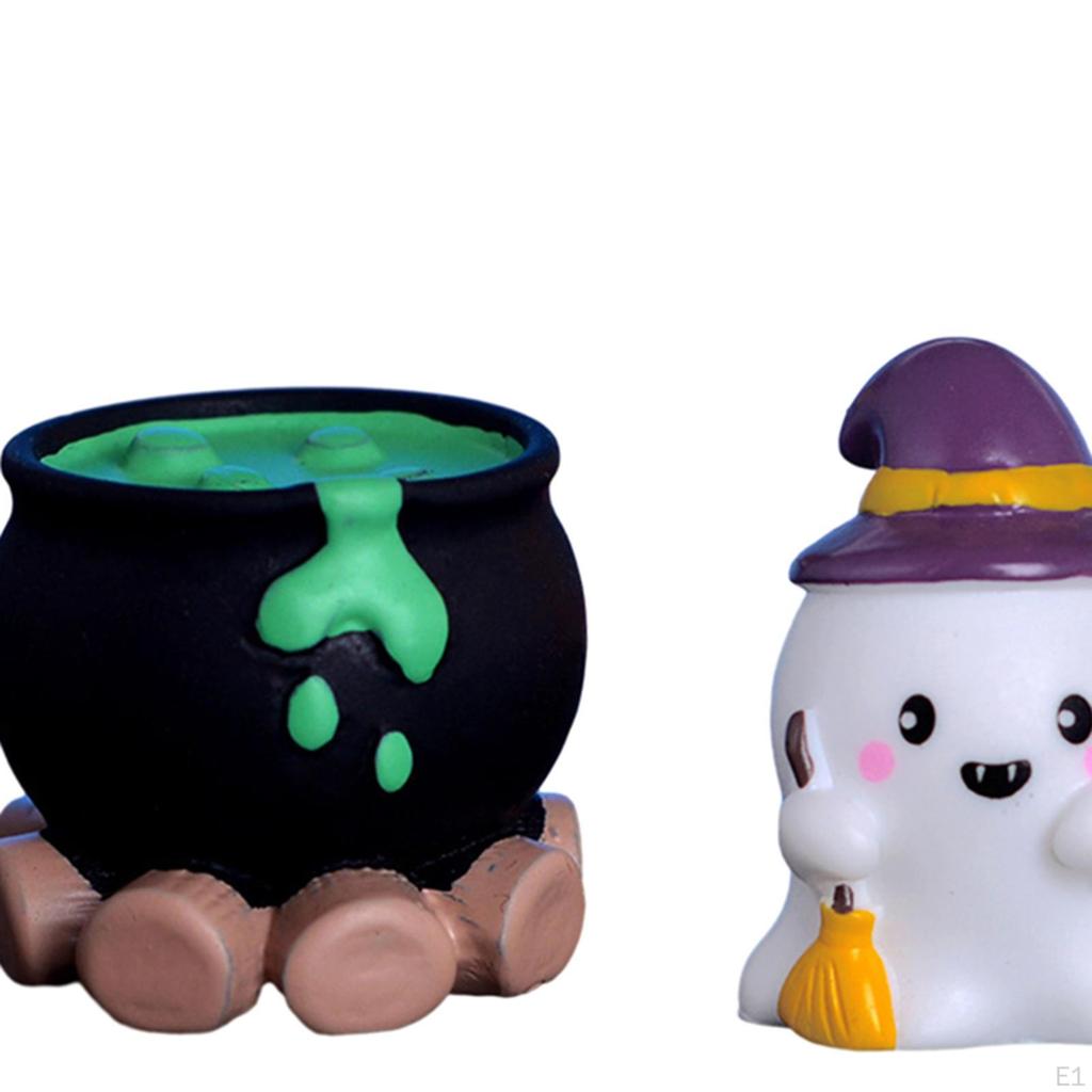 6 шт. Миниатюрные фигурки из смолы на Хэллоуин, поделки, милые украшения для мини-сада фей