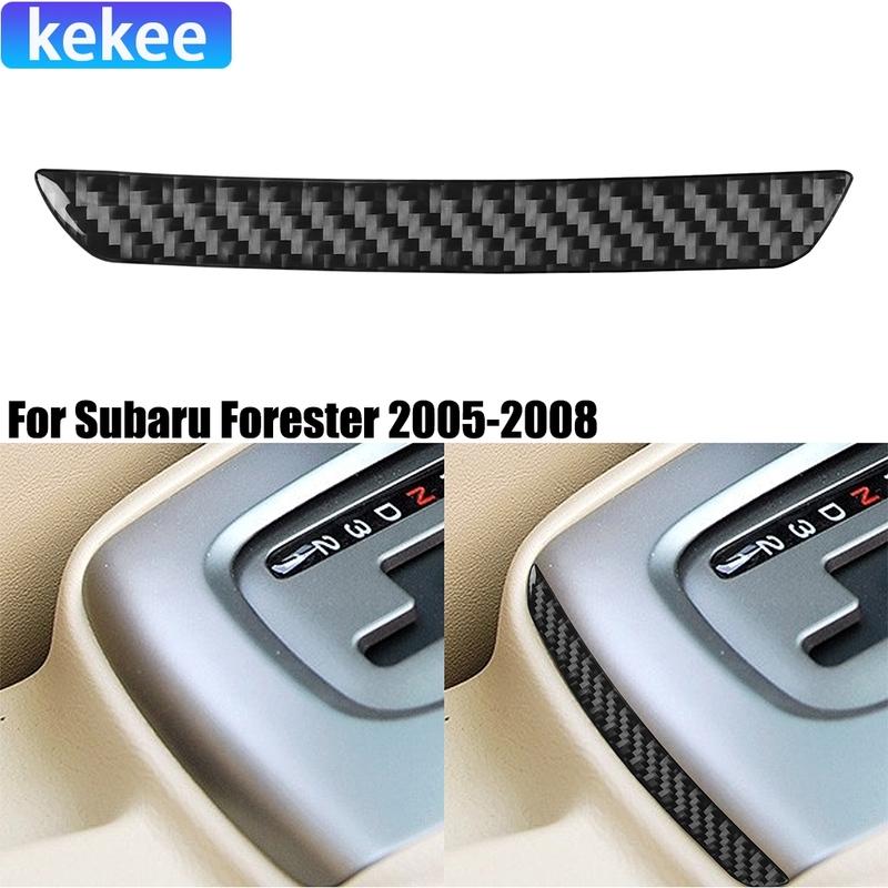 For Subaru Forester 2005-2008 Carbon Fiber Center Console Gear Shift Decorative Strip Interior Car Accessories Cover Stickers