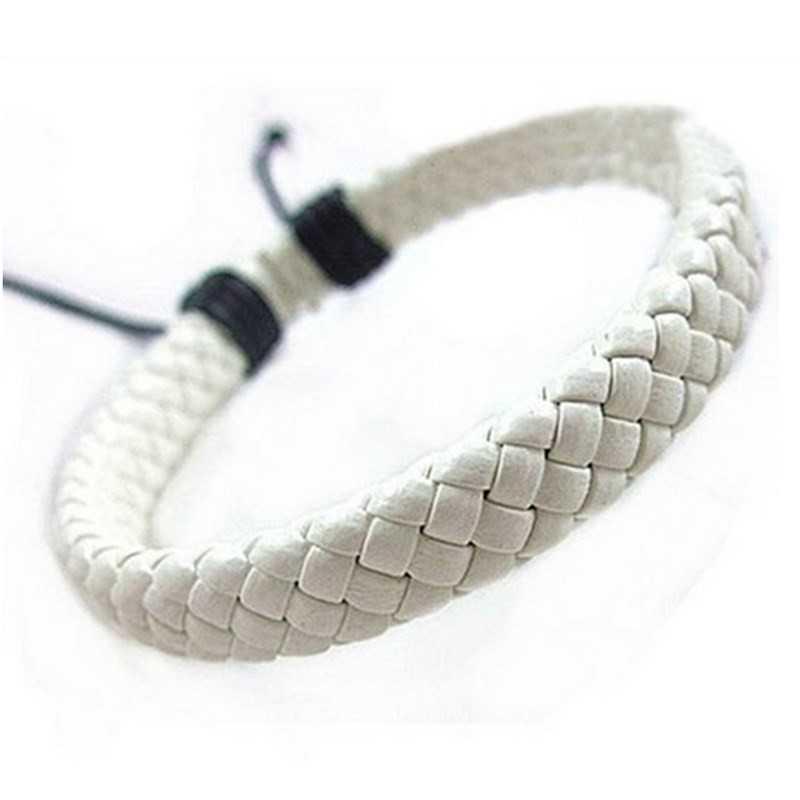 Trendy Charm Bracelets Leather Jewelry Woven Rope Chain Comfortable Vintage Men Women Gift
