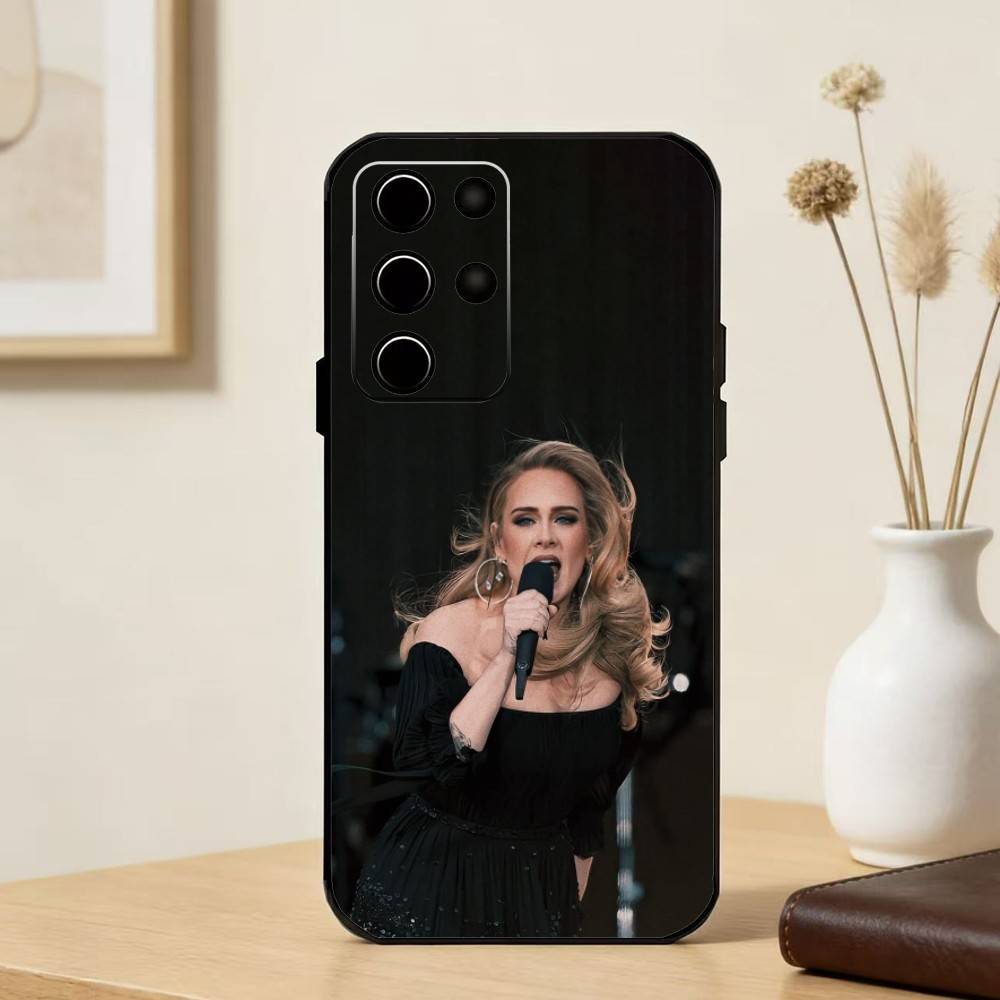 Чехол для телефона Singer A-Adele для Samsung S25, S24, S21, S22, S23, S30, Ultra, S20, Plus, Fe, Note, 5G Черный