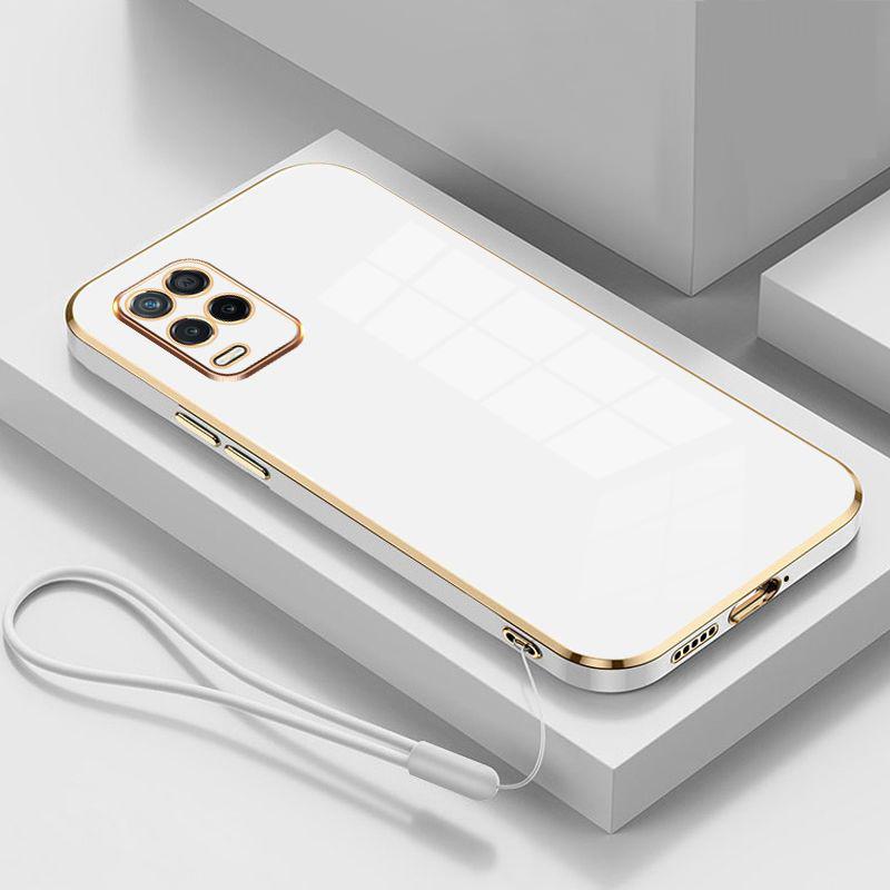 Для Realme 8 5G чехол роскошный квадратный чехол Realme Narzo30 5G телефон чехол противоударный силиконовый задняя крышка Fundas