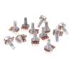 A500K B500K A250K B250K A50K B50K A25K B25K Potentiometer Splined Small Pot Electric Guitar Bass Effect Amp Tone Volume18Mm Shaft Parts