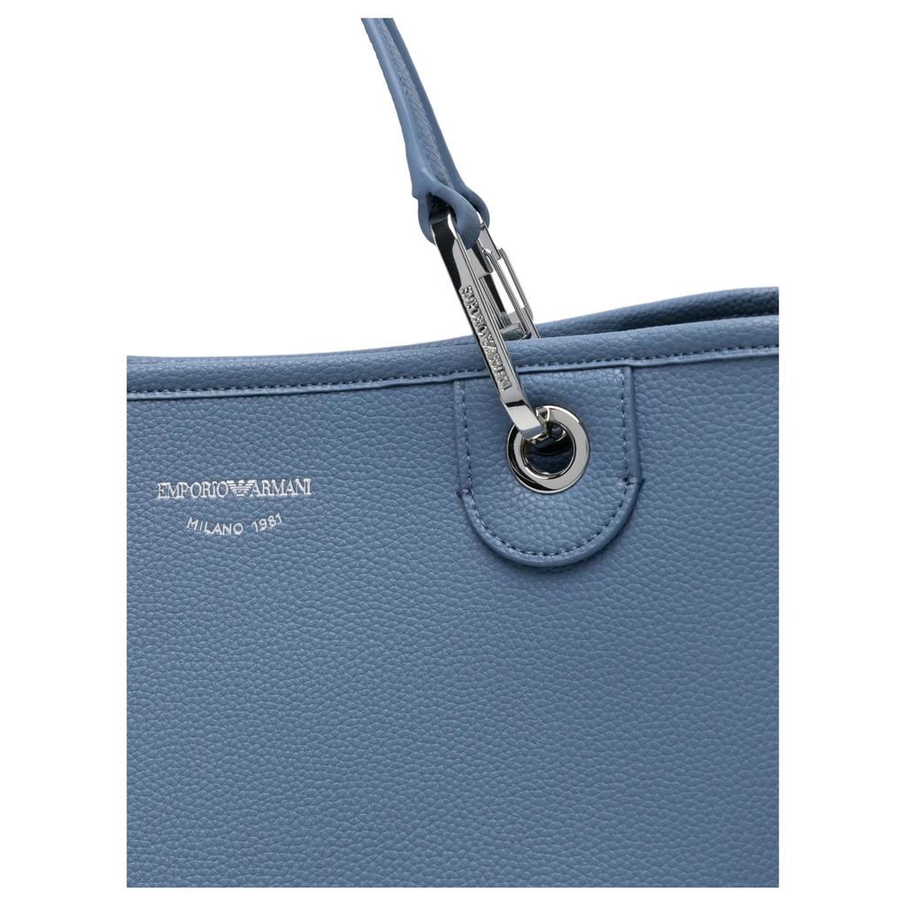 Emporio Armani Женская сумка-тоут из искусственной кожи с принтованным логотипом, женские сумки, цвет Земля-Синий EW000360AF12036M8128