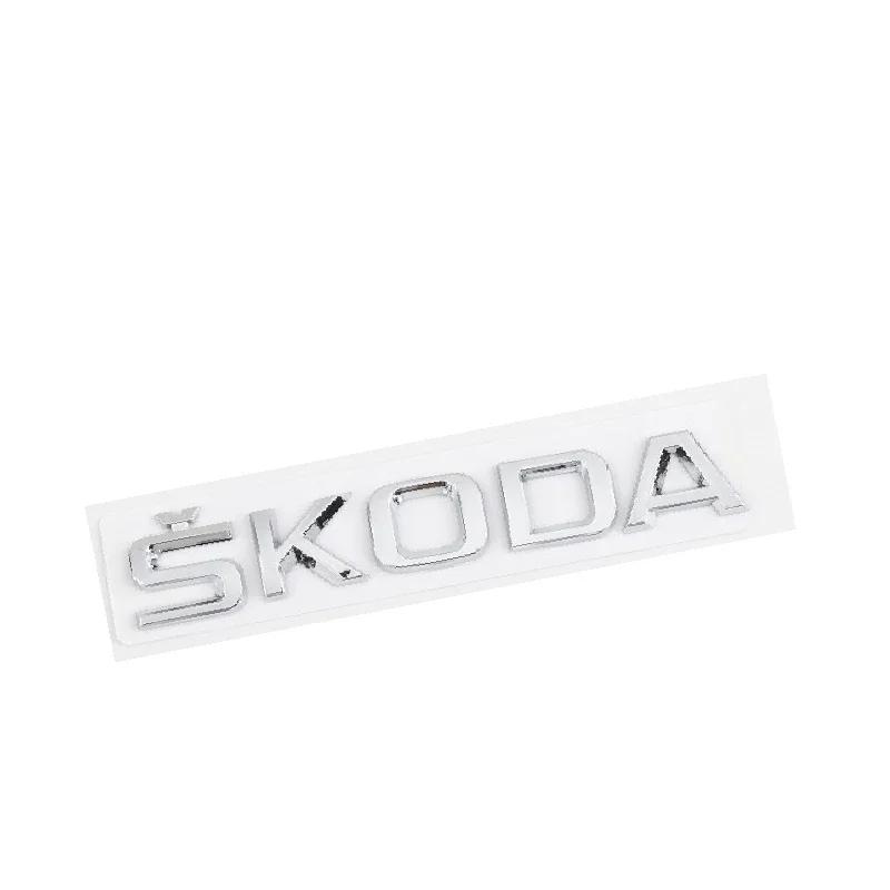 JIYQ3 For Skoda FABIA KAMIQ KAROQ KODIAQ OCTAVIA RAPID SUPERB YETI Car Trunk Letters Emblem Logo Sticker Front Rear Badge Accessories