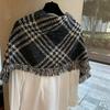 High End Versatile Houndstooth Warm Winter Scarf For Daily Wear