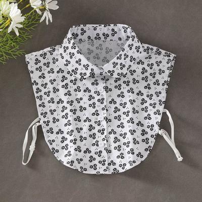 Fashion Cherry Printing Fake Collar Women's Detachable Dickey Collar Faux False Collar Half Shirts for Women Girls One Size
