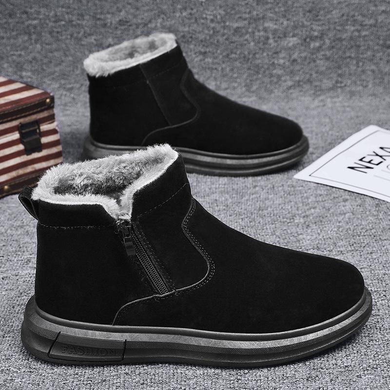 Men's Shoes 2025 Winter New Velvet Thickened Warm Cotton Shoes Men's Outdoor Casual Fashion Cold-proof Snow Boots