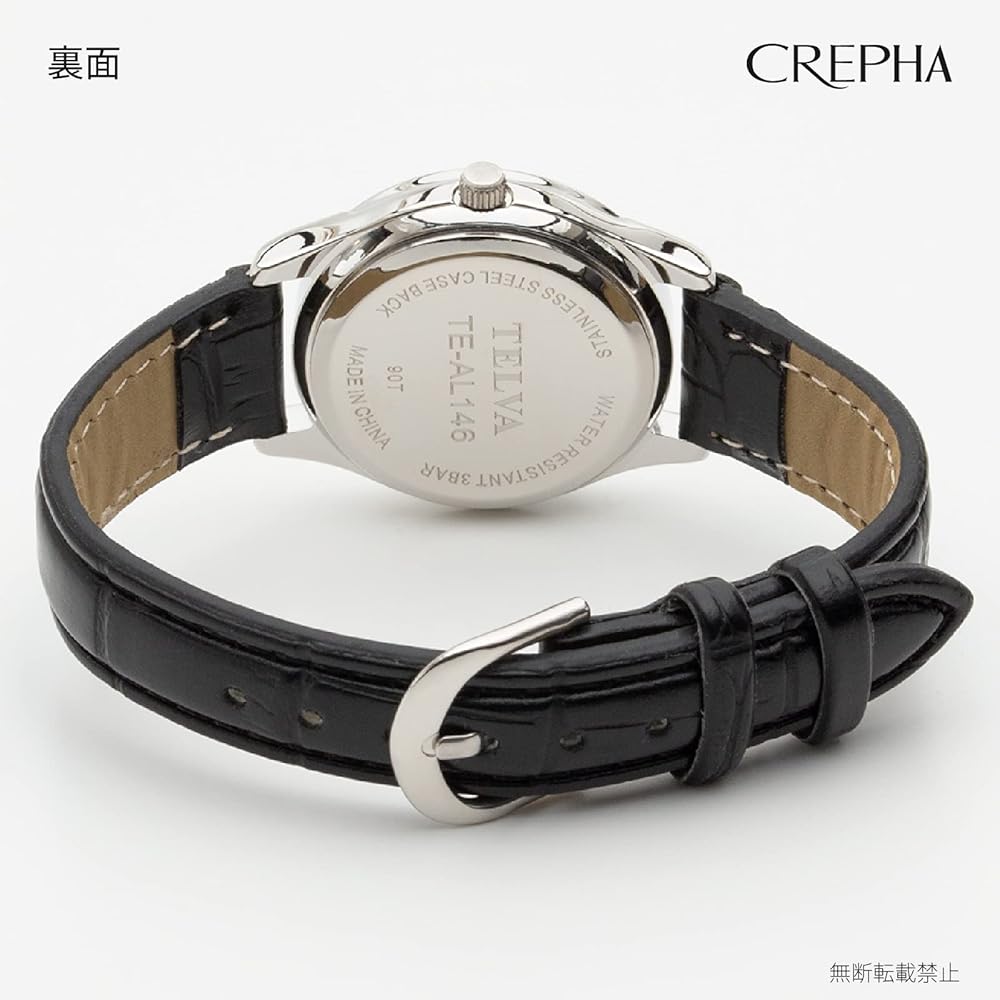 Женские аналоговые часы CREPHA с бесшумным секундным циферблатом, Кварцевый механизм производства Японии, Водонепроницаемость 3 АТМ, Простой дизайн, Легко читаемый кожаный ремешок,