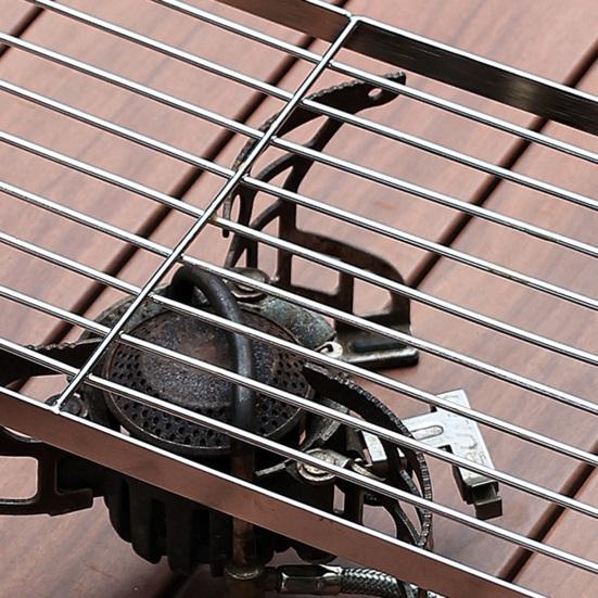 Folding Outdoor Camping Stove Grill Portable Heavy Duty Stainless Steel Backpacking Cooking Barbecue Picnic Collapsible Campfire Grate Grill Rack