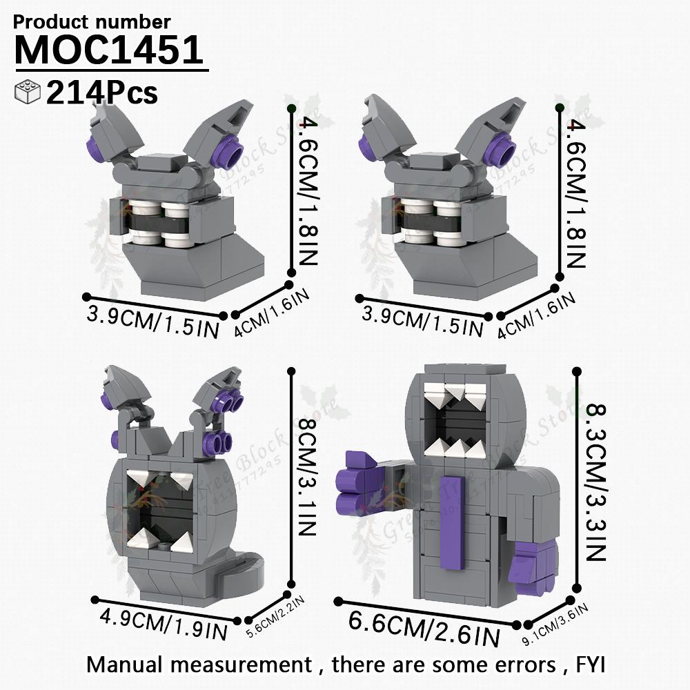 Серия хоррор-игр Пианозавр Ярнаби Кот Бэкрумс MOC Креативный Банбан Монстр Строительный Блок Модель DIY Кубики Детские Подарки Игрушки