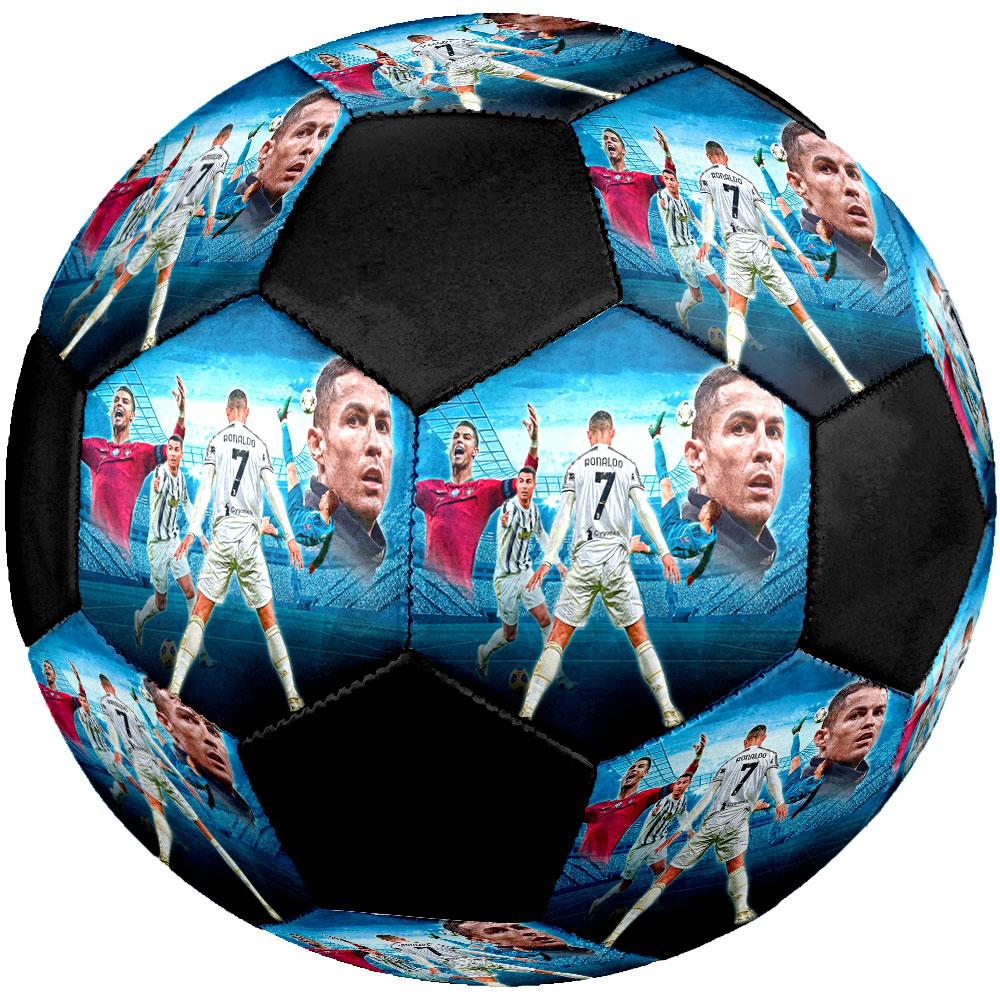 CR7 Мяч для футбола, размер 5, разноцветный, подходит для всех возрастов, машинная строчка, материал ПВХ, соревновательного уровня, прочный и с высоким отскоком
