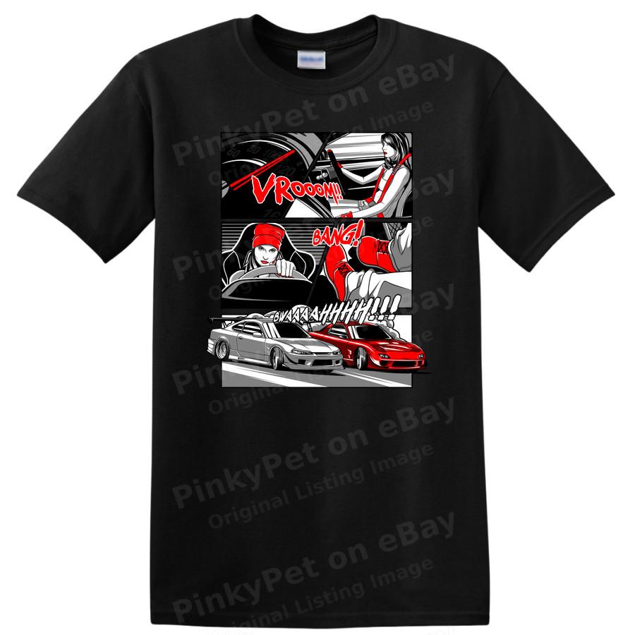 Car Racing Graphic T Shirt Retro Female Driver Comic Style Tee Adventure
