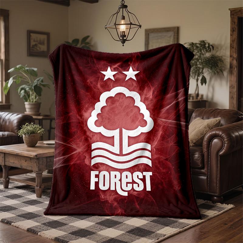 Nottingham Forest Theme Fleece Blanket Cozy Soft Plush Blanket For Bedroom Couch Travel