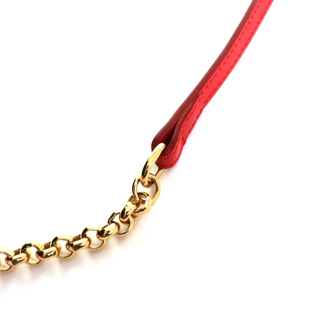 Отличная сумка через плечо Chloe с логотипом Chloe C, замша, кожа, цепочка, красная коровья кожа CHC19SS192A37640, б/у