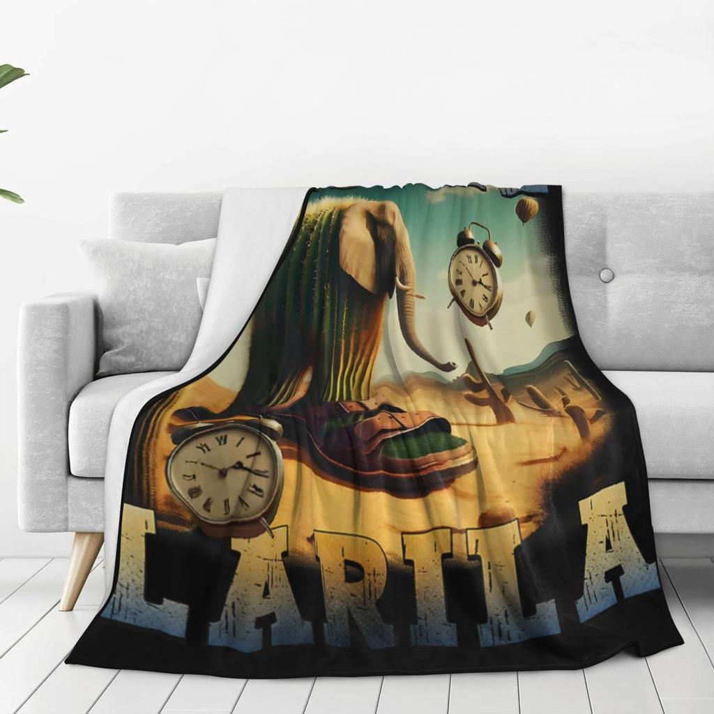 Лирили Ларила Смешной Итальянский Мем про Мозговую Гниль Кактус Слон Супер Теплое Одеяло Дорожное Плюшевое Плед Фланелевая Постельная Простыня Покрывало для Диван-кровати