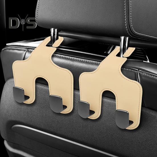 Двойные крючки на спинку автомобильного сиденья, высокая прочность, сильная несущая способность, простая установка, скрытый многофункциональный органайзер для хранения, крючок-вешалка