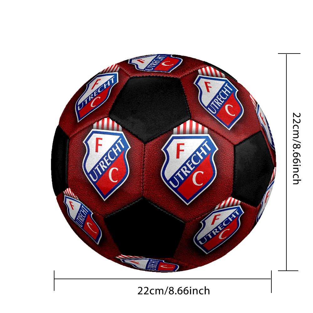 f c utrecht Indoor Soccer Ball Colorful Machine Stitched PVC Size 5 Team Training Competition Ready Durable High-Bounce Cool Sports Gift
