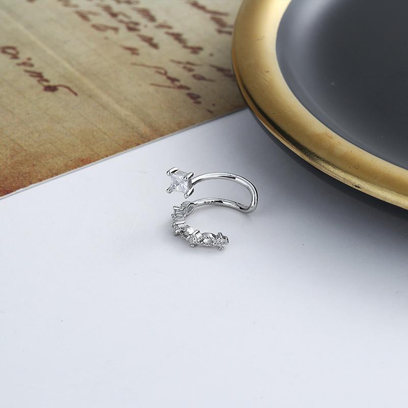 ANENJERY Серьги-манжеты без пирсинга для женщин, серьги-клипсы с цирконием, модные ювелирные изделия для девочек