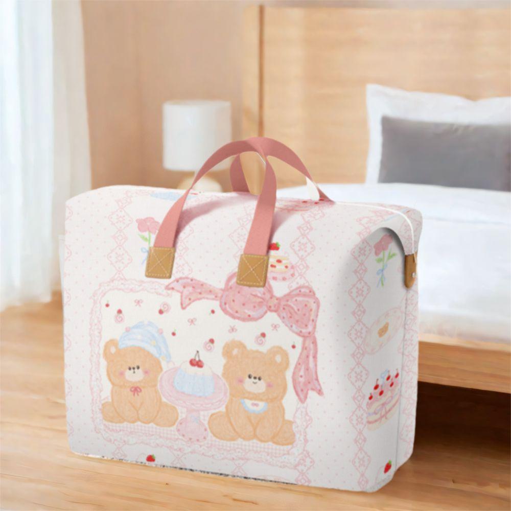 Non-woven Fabric Children Quilt Finishing Bag Cartoon Luggage Storage Bag Clothes Organizer Closet