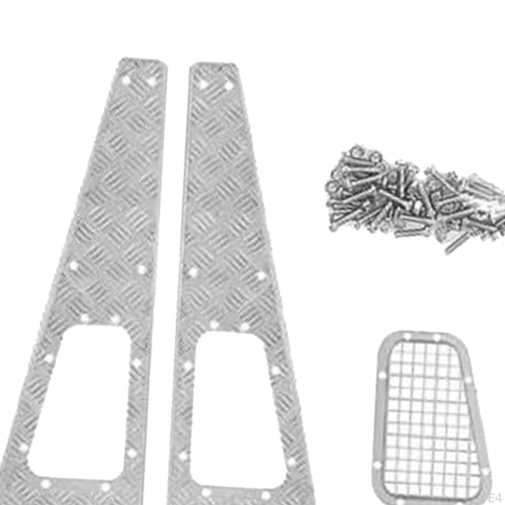 Противоскользящая пластина, декоративная нержавеющая сталь, аксессуары, отделка капота, набор воздухозаборной решетки для