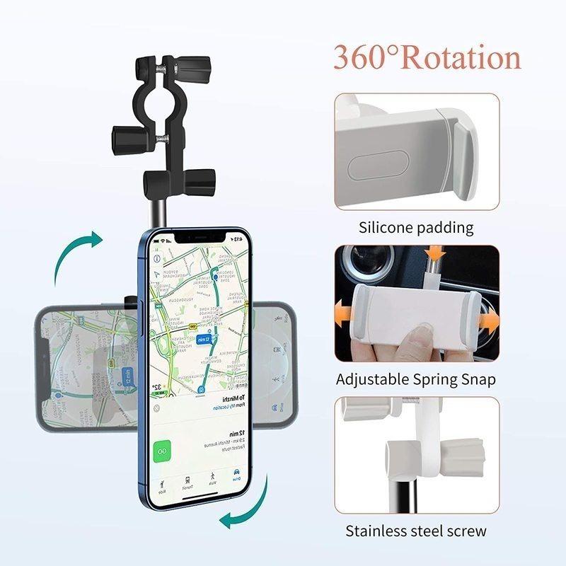 Universal Car Phone Holder 360 Degree Rotatable GPS Navigation Bracket Rearview Mirror Hanging Clip Bracket Cell Phone Holder