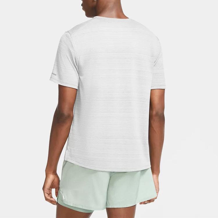 Nike Мужская футболка для бега с короткими рукавами Dri-Fit Miler, белая CU5993-100