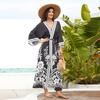 Cross-border European and  New Cardigan Kimono Bikini Sunscreen Plus Size Dress Swimsuit Outer Blouse 3898