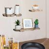 3 Pieces Bathroom Shelves Wall Display Wood Modern Multipurpose Rustic Cloud Shaped