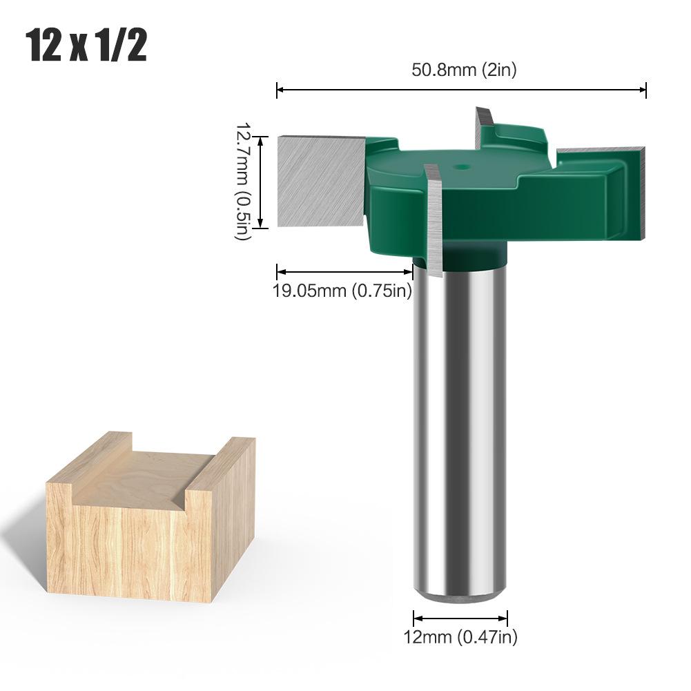Четырехлопастной Т-образный нож Нож для очистки дна Пазовальный нож Деревообрабатывающая фреза Головка фрезы для гравировального станка Пазовальный нож большого диаметра