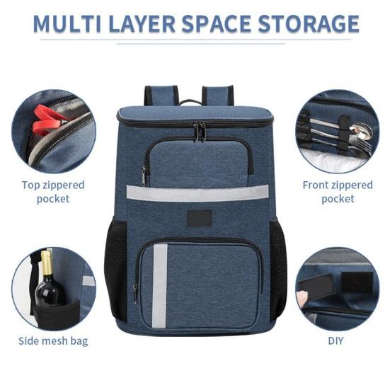 Backpack Cooler Waterproof Insulated Rucksack Leak Proof Can Cooler Backpack Holding 45 Cans for Camping Beach Fishing Picnic Travel