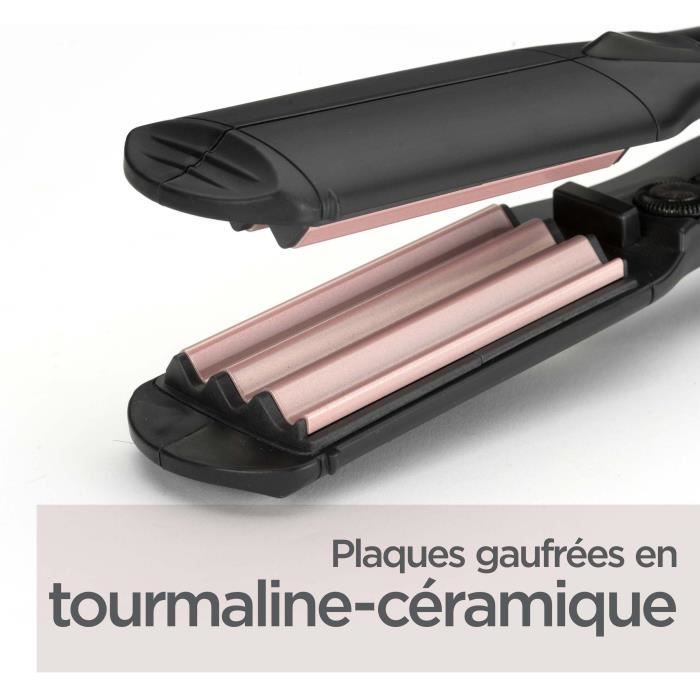 Гофре для волос - BABYLISS 2165CE - Широкие пластины 35 мм - 10 температур - Термостойкие наконечники