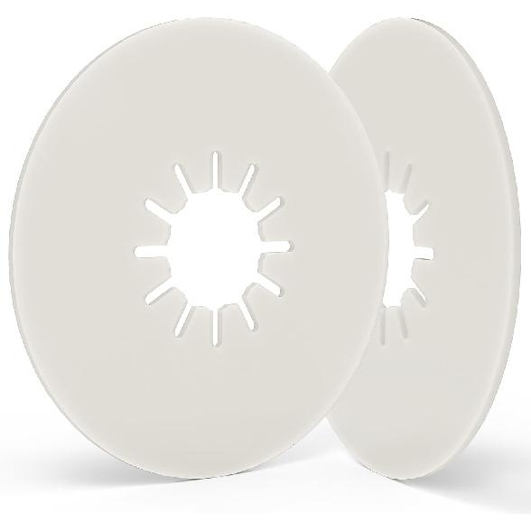 2-Pack 10" Fifth Wheel Hitch Lube Plates - 3/16" Thick Black RV Camper Trailer Grease-Free Discs - Heavy Duty Replacement For 5Th Wheel Safety Kit