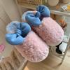 Новые осенне-зимние интернет-знаменитости бант шерсть хлопок тапочки домашние теплые плюшевые утолщенные плюшевые тапочки