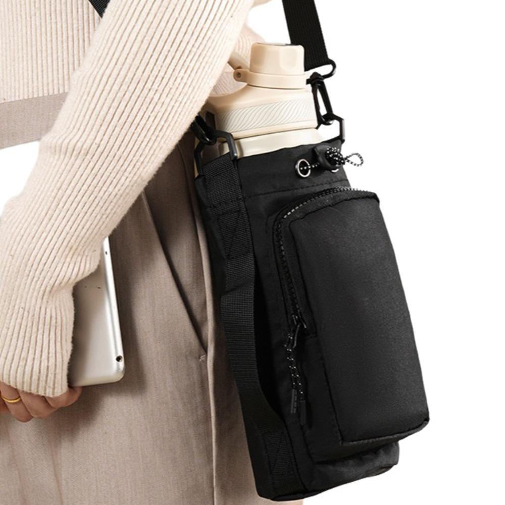 With Phone Pocket Water Cup Bags with Keychain & Mountaineering Button Bottle Carrier Bag Unisex