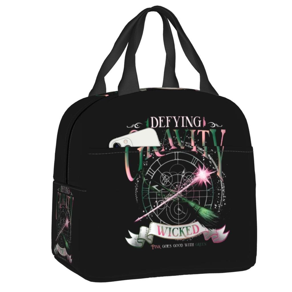 Custom Wickeds Musical Movie Insulated Lunch Bags for Camping Travel Waterproof Cooler Thermal Bento Box Women Kids