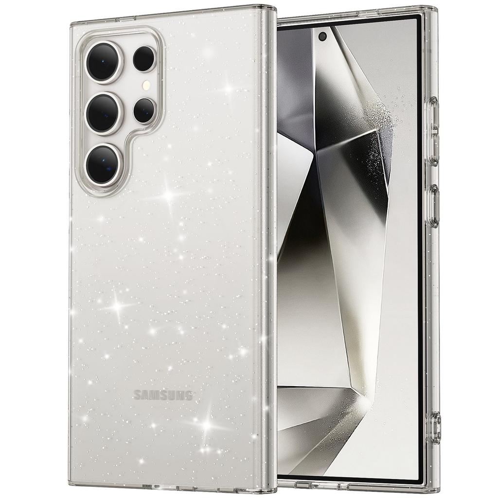 Чехол для мобильного телефона Samsung S25ultra S24 Звездное небо с блестками S23 Антибактериальный A56 Защитный чехол A26 Прозрачный