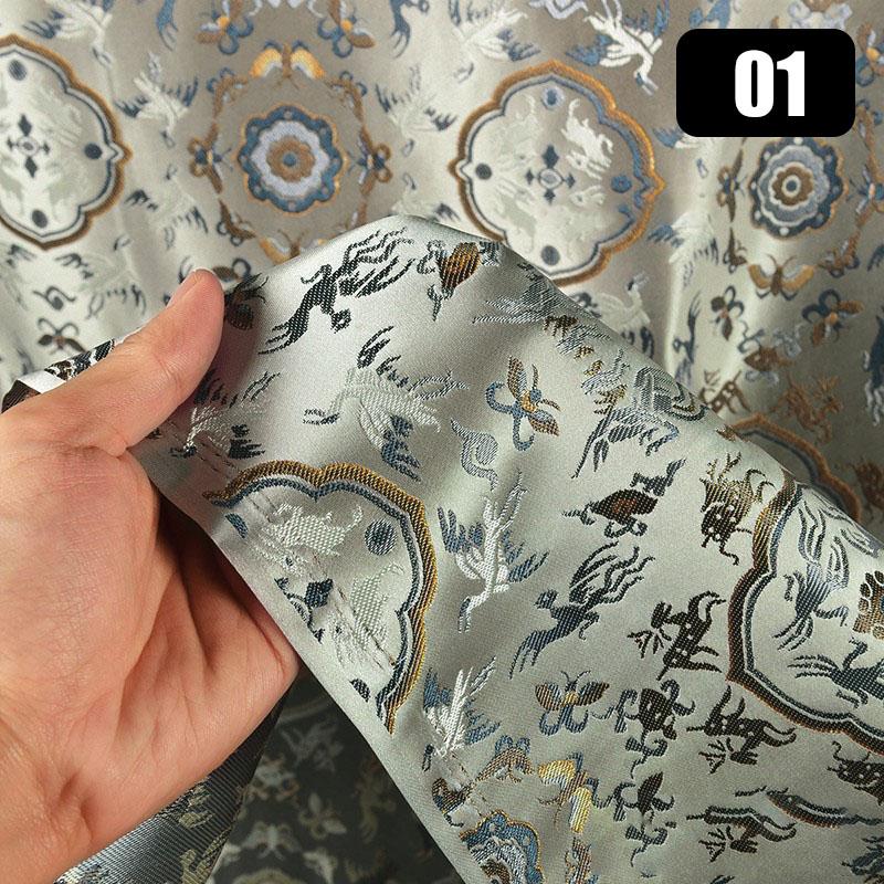 Роскошная высококачественная жаккардовая парчовая шелковая ткань для самостоятельного шитья чонсам ханьфу платье обивка одежды винтажная дизайнерская ткань