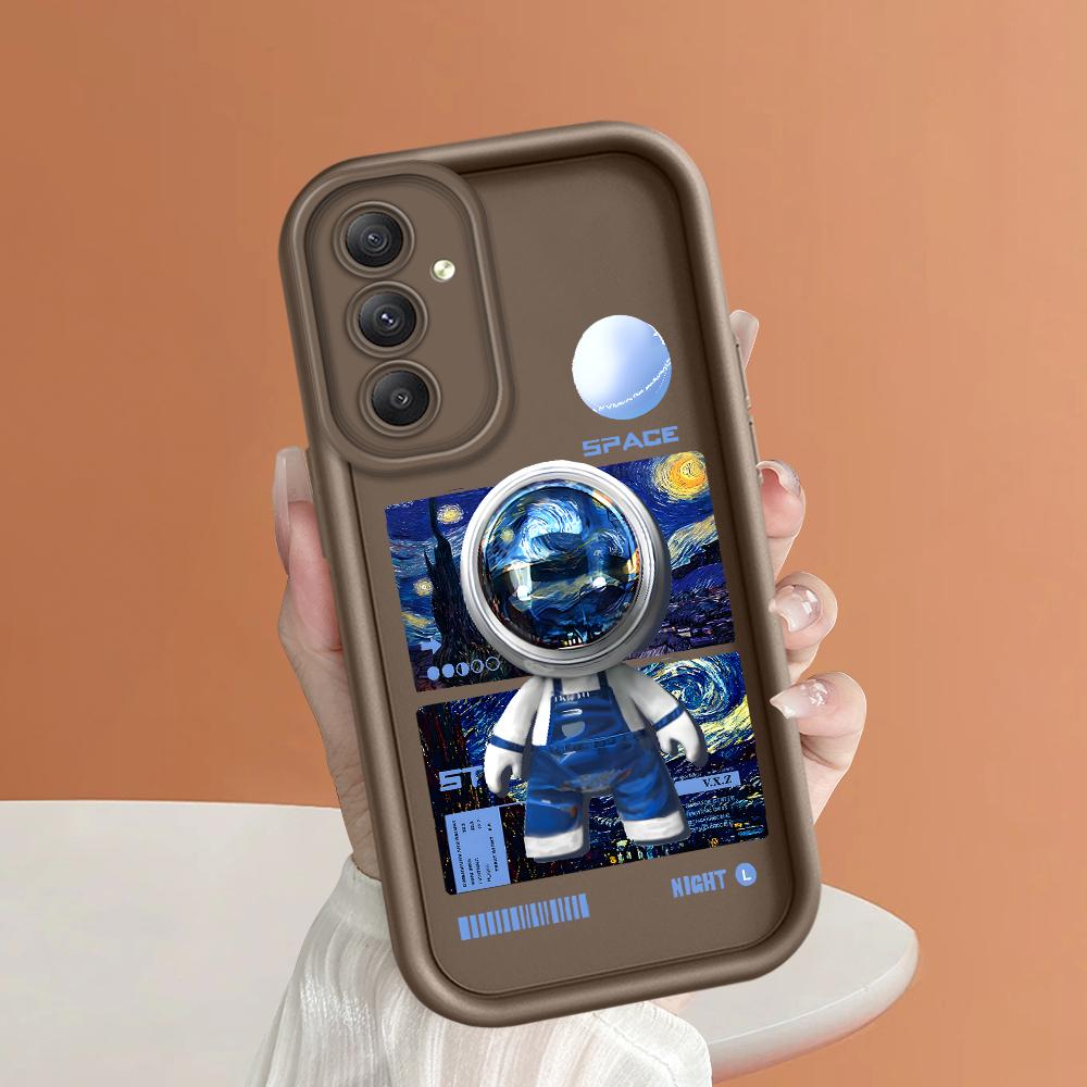 Soft Silicone Square Ladder Printing Pattern Phone Casing Full Cover Camera Shockproof Protection Rubber Case for Samsung