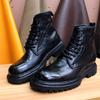 Модные ботинки Goodyear ручной работы из лошадиной кожи для мужчин и женщин, на шнуровке на заказ, теплые и удобные, высокого класса