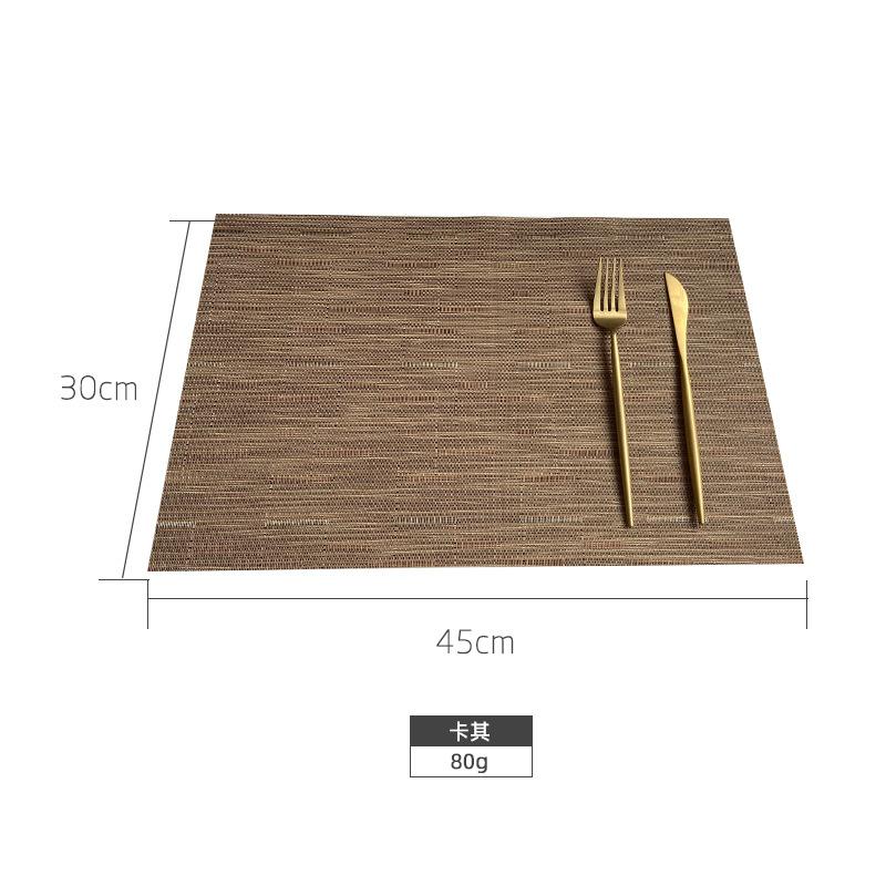 Teslin Placemat Hotel Insulation Dining Table Mat PVC European Household Western Dining Mat Kitchen Bamboo Grain Coaster