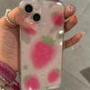 Cute Glitter Strawberry Clear Phone Case For iPhone 16 15 14 13 12 11 Pro Max XS X XR 7 8 Plus SE 2022 Lovely Bwoknot Soft Cover
