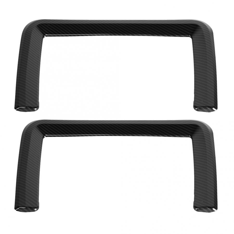2 шт., углеродное волокно, левая задняя сетка, накладка на рамку для Land Rover Discovery Sport 15-17, автомобиль из АБС-пластика