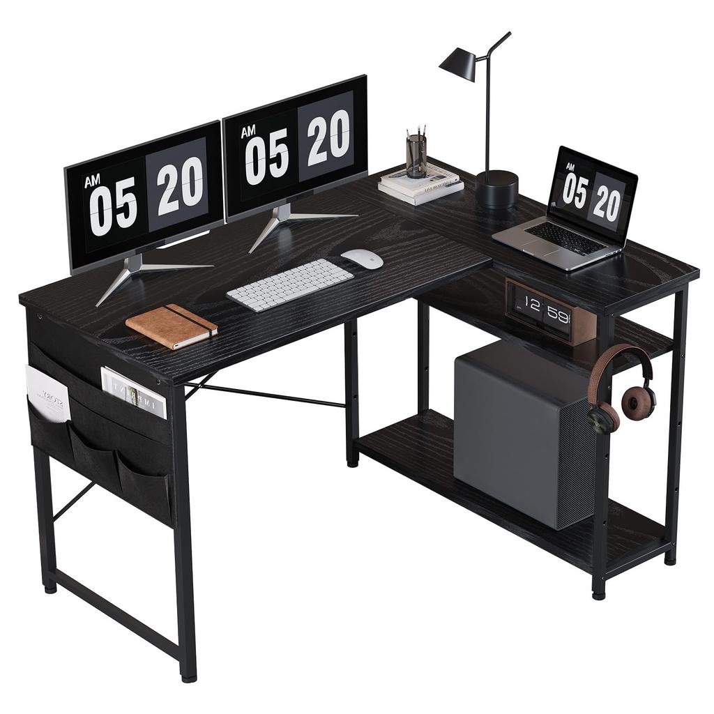 YeTom стол игровой стол ширина 120 см компьютерный стол угловой стол регулируемая высота полки сумка для хранения в комплекте компьютерный учебный стол работа дома работа удаленная работа игра