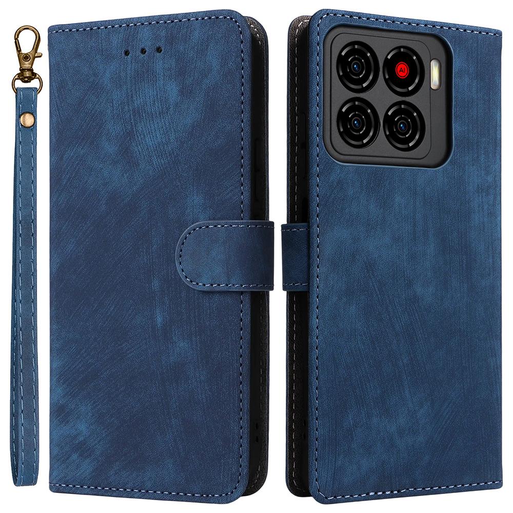 Для ZTE Blade A56 Чехол-кошелек с RFID-защитой из ПУ кожи Чехол для телефона Подставка с ремешком