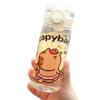 400ml Capybara Water Bottle Transparent Capybara Drinking Bottle Portable Sports Straw Cup  Sports