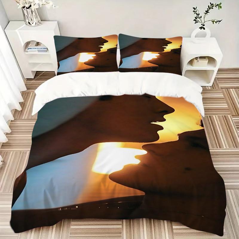 3Pcs Sunset Romance Bedding Sets For All Sizes New 3D Printed Bed Cover Comforter Duvet Cover Pillowcase Bedroom Decoration