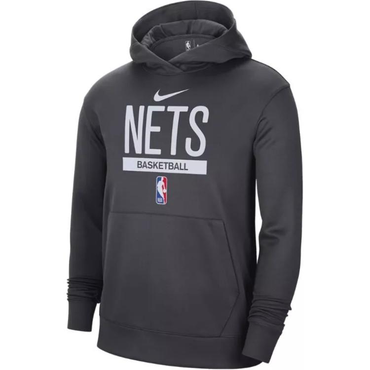 Men's Hoodie Nike Nba Brooklyn Nets Spotlight Pullover Dri Fit Loose Fit Hoodie